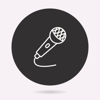 Ses kayıt simgesi, ses müzik, vektör mikrofon çizim.