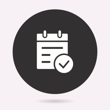 Denetim listesi simgesi. Vektör illüstrasyon izole. Grafik ve web tasarımı için basit piktogram.