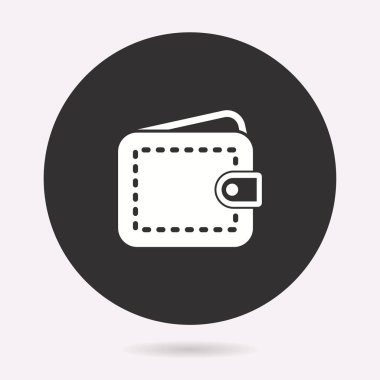 M-cüzdan simgesi. Vektör illüstrasyon izole. Grafik ve web tasarımı için basit piktogram.