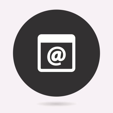 Tarayıcı simgesi. Vektör illüstrasyonu izole edildi. Grafik ve web tasarımı için basit pictogram.