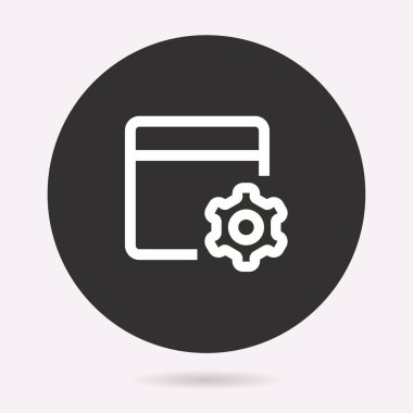 Tarayıcı simgesi. Vektör illüstrasyonu izole edildi. Grafik ve web tasarımı için basit pictogram.