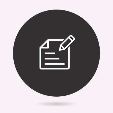 Denetim listesi simgesi. Vektör illüstrasyon izole. Grafik ve web tasarımı için basit piktogram.