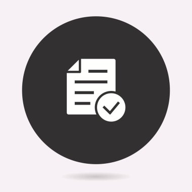 Denetim listesi simgesi. Vektör illüstrasyon izole. Grafik ve web tasarımı için basit piktogram.