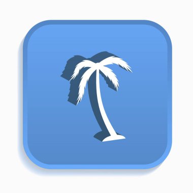 Palmiye ağacı izometrik simgesi. Grafik ve web tasarımı 3d tarzı için izole vektör çizimler.