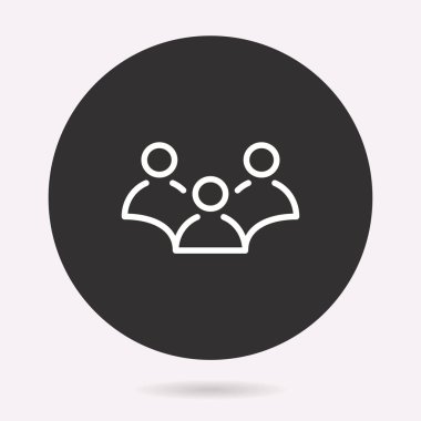 Konferans simgesi. Vektör illüstrasyon izole. Grafik ve web tasarımı için basit piktogram.