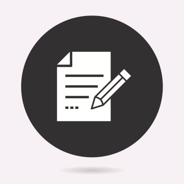 İş rapor simgesi. Vektör illüstrasyon izole. Grafik ve web tasarımı için basit piktogram.