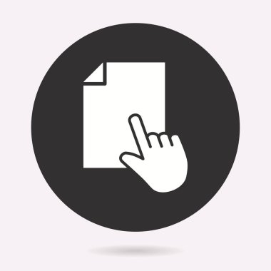 İş rapor simgesi. Vektör illüstrasyon izole. Grafik ve web tasarımı için basit piktogram.