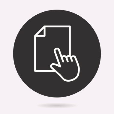 İş rapor simgesi. Vektör illüstrasyon izole. Grafik ve web tasarımı için basit piktogram.