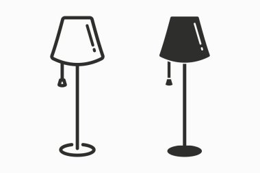 Zemin lamba vektör simgesi. Siyah illüstrasyon izole beyaz. Grafik ve web tasarımı için basit piktogram.