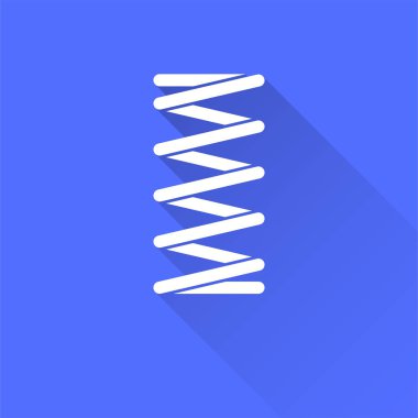 Bahar vektör simge uzun gölge ile. İllüstrasyon izole grafik ve web tasarımı için mavi arka plan üzerinde.