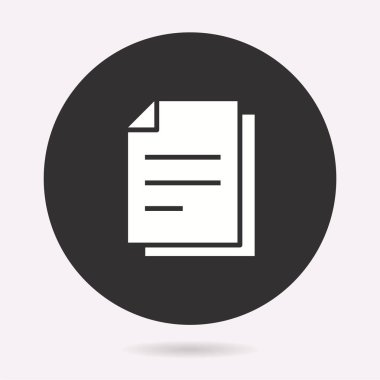 İş rapor simgesi. Vektör illüstrasyon izole. Grafik ve web tasarımı için basit piktogram.