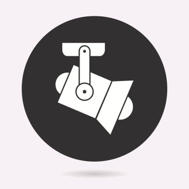 Aydınlatma simgesi. Vektör illüstrasyon izole. Grafik ve web tasarımı için basit piktogram.