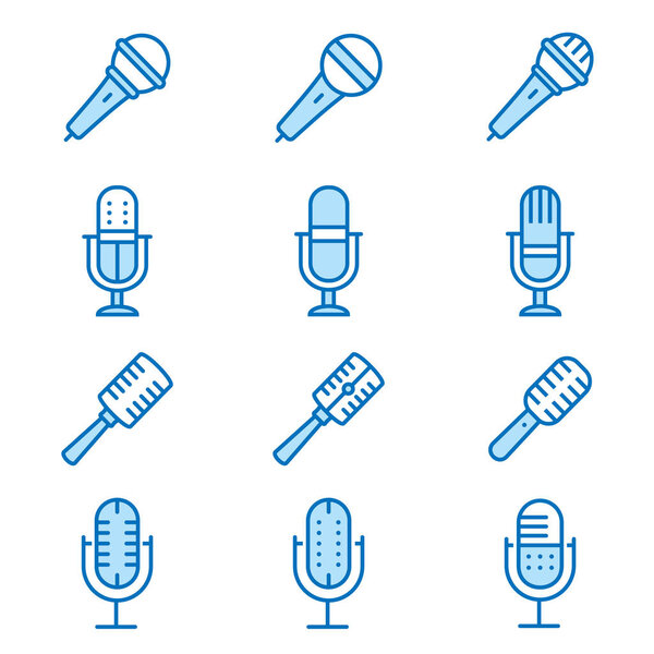 Иконки плоской линии микрофона. Набор аудио, пластинок, музыки, звука и многое другое. Редактируемый удар. Изменение любого размера и цвета
.