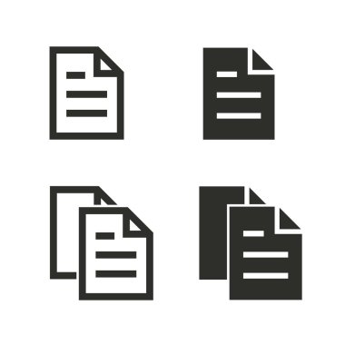 Belge vektör simgesi. Grafik ve web tasarımı için görüntü izole edildi