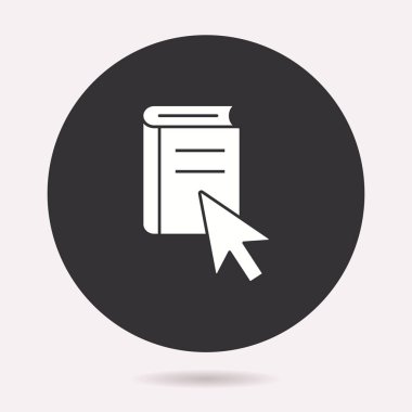 E-öğrenme uzaktan eğitim simgesi. Vektör illüstrasyon izole. Grafik ve web tasarımı için basit piktogram.