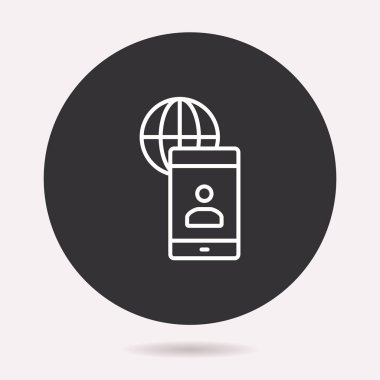 E-öğrenme uzaktan eğitim simgesi. Vektör illüstrasyon izole. Grafik ve web tasarımı için basit piktogram.