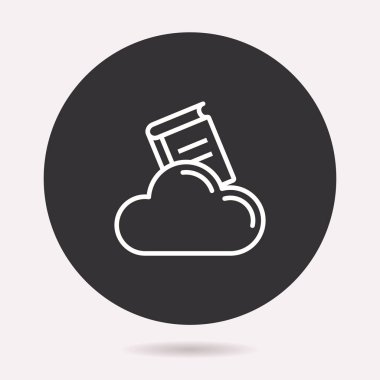 E-öğrenme uzaktan eğitim simgesi. Vektör illüstrasyon izole. Grafik ve web tasarımı için basit piktogram.