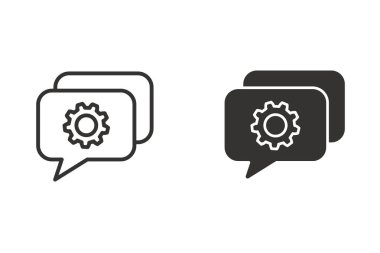 Yönetim danışmanlık vektör simgesi. Siyah illüstrasyon izole beyaz. Grafik ve web tasarımı için basit piktogram.