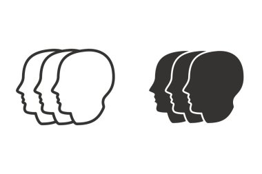 Yönetim danışmanlık vektör simgesi. Siyah illüstrasyon izole beyaz. Grafik ve web tasarımı için basit piktogram.