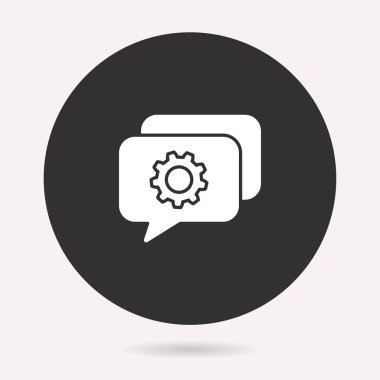 Simge danışmanlık. Vektör illüstrasyon izole. Grafik ve web tasarımı için basit piktogram.