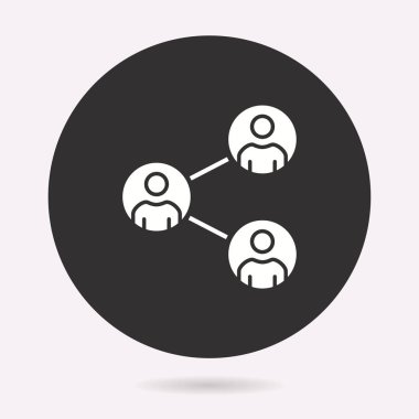 Yönetim danışmanlık simgesi. Vektör illüstrasyon izole. Grafik ve web tasarımı için basit piktogram.