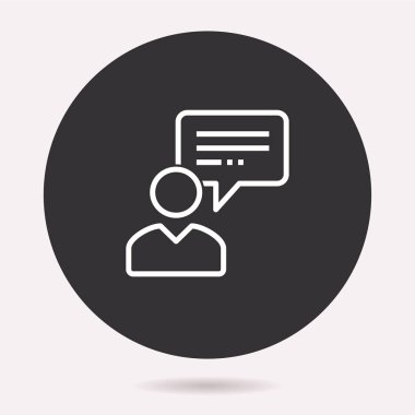 Yardım simgesi. Vektör illüstrasyon izole. Grafik ve web tasarımı için basit piktogram.