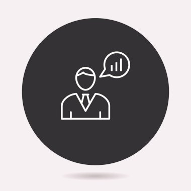 Veri analizi simgesi. Vektör illüstrasyon izole. Grafik ve web tasarımı için basit piktogram.