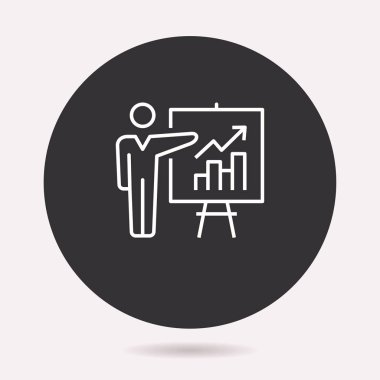 Veri analizi simgesi. Vektör illüstrasyon izole. Grafik ve web tasarımı için basit piktogram.