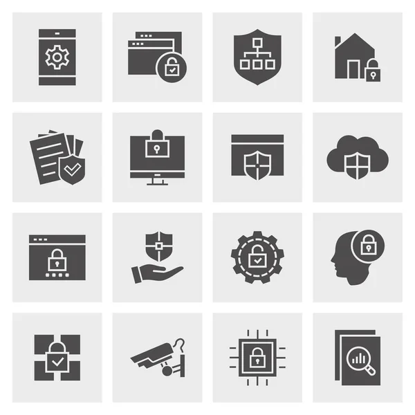 Security icon set. Illustrations isolated for graphic and web design.