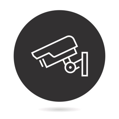 Güvenlik kamerası - vektör simgesi. İllüstrasyon izole. Basit piktogram.