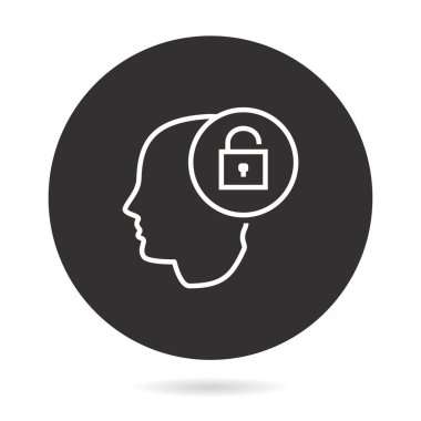 Gizlilik - vektör simgesi. İllüstrasyon izole. Basit piktogram.