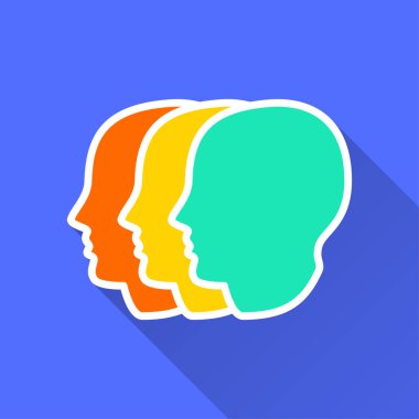 İnsanlar - grafik ve web tasarımı için vektör simgesi.