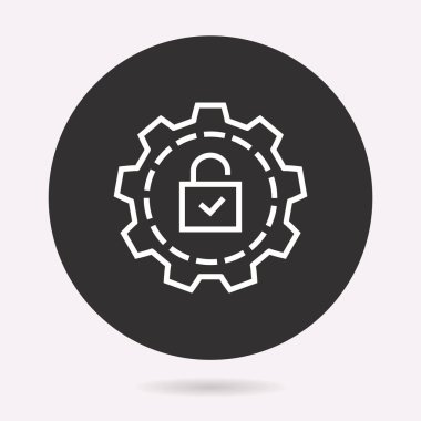 Güvenlik ayarı - vektör simgesi. İllüstrasyon izole. Basit piktogram.