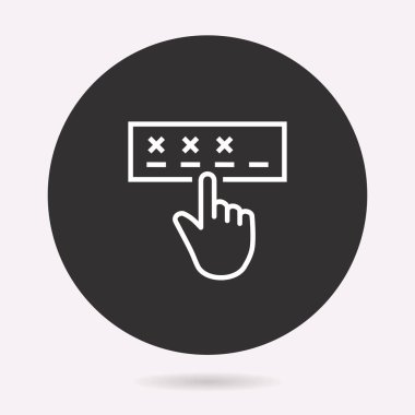 Şifre - vektör simgesi. İllüstrasyon izole. Basit piktogram.