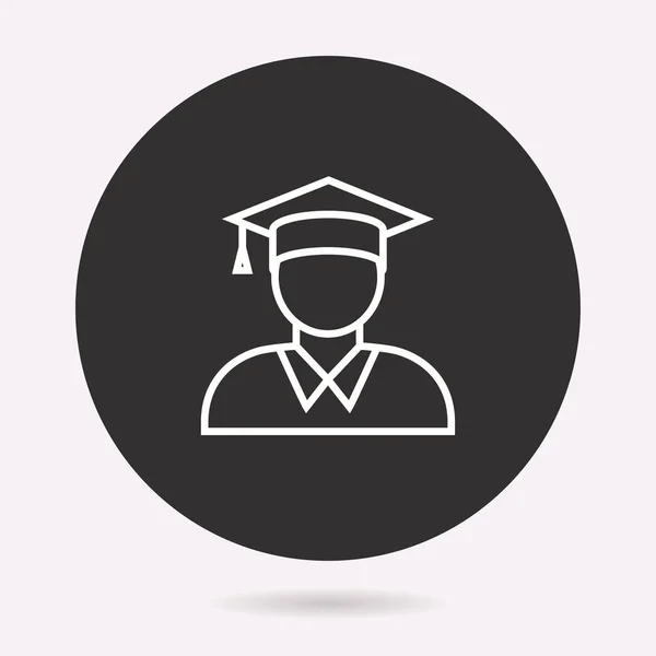 Graduation - vector icon. Illustration isolated. Simple pictogram. — Stock Vector