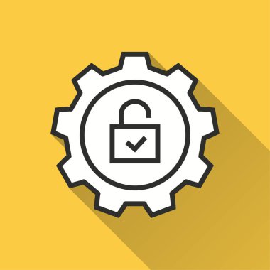 Güvenlik - grafik ve web tasarımı için vektör simgesi.