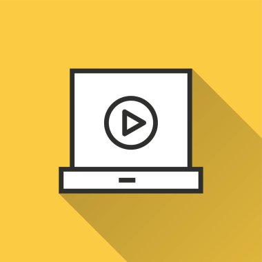 E-öğrenme eğitimi - grafik ve web tasarımı için vektör simgesi.