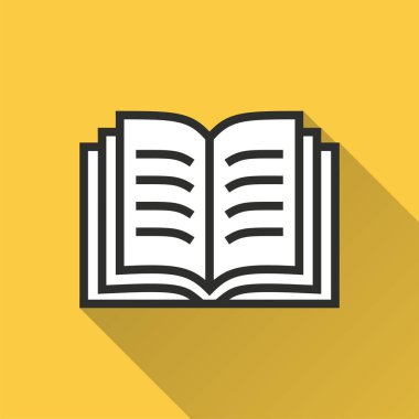 Kitap - grafik ve web tasarımı için vektör simgesi.