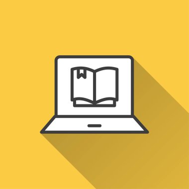 E-öğrenme eğitimi - grafik ve web tasarımı için vektör simgesi.