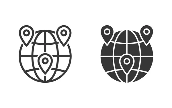Globe Vector ikon för grafisk och webbdesign. — Stock vektor