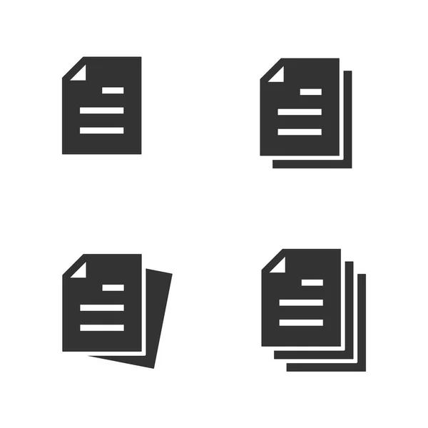 Document pictogram instellen. Illustraties geïsoleerd op wit. — Stockvector