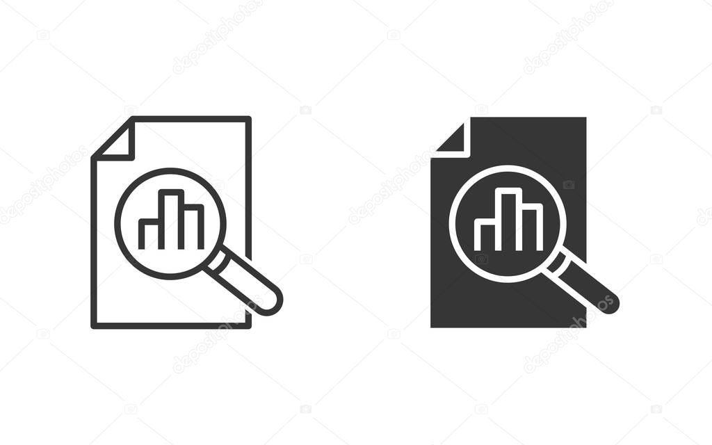 Data analysis vector icon for graphic and web design.