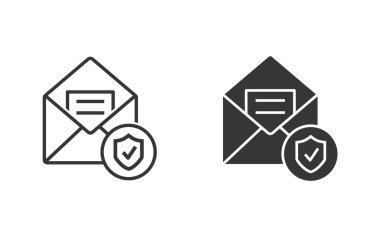 Grafik ve web tasarımı için veri güvenliği vektör simgesi.