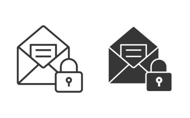 Grafik ve web tasarımı için veri güvenliği vektör simgesi.