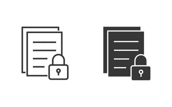 Icono vectorial de seguridad de datos para diseño gráfico y web . — Vector de stock