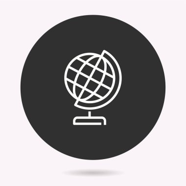 Küre - vektör simgesi. İllüstrasyon izole. Basit piktogram.