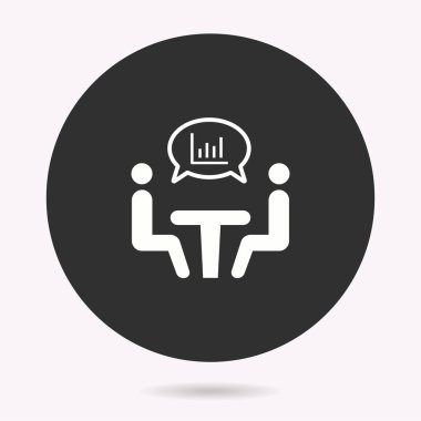 Veri analizi - vektör simgesi. İllüstrasyon izole. Basit piktogram.