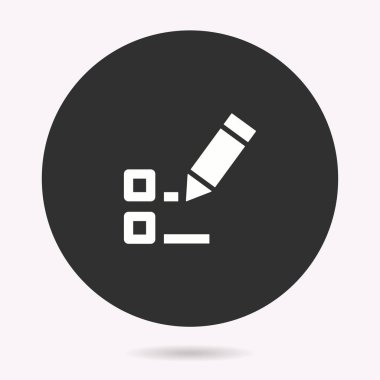 Anket - vektör simgesi. İllüstrasyon izole. Basit piktogram.