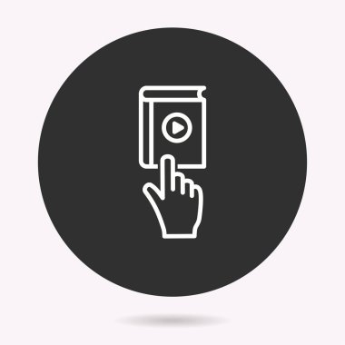 Online eğitim - vektör simgesi. İllüstrasyon izole. Basit piktogram.