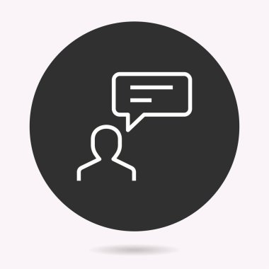 Yardım - vektör simgesi. İllüstrasyon izole. Basit piktogram.